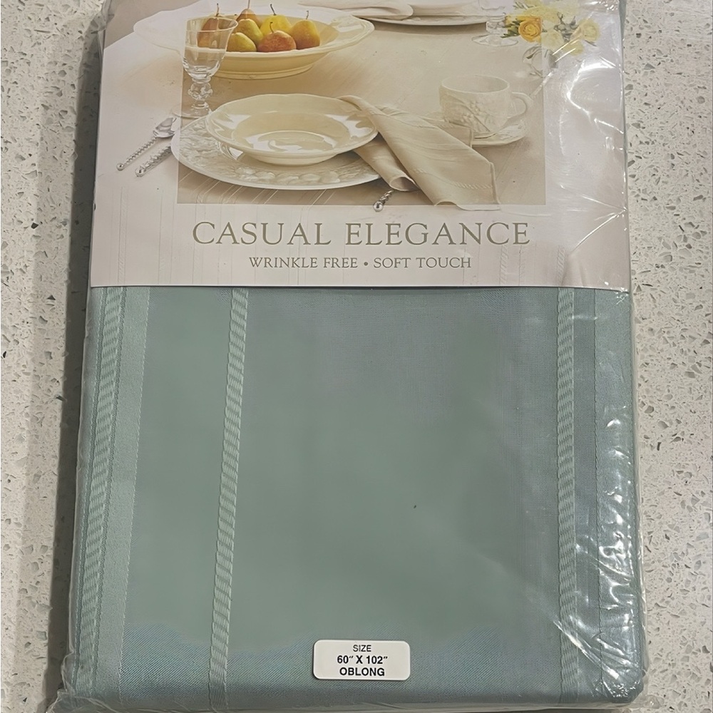Casual Elegance Wrinkle Free Tablecloth. Great for the holidays!